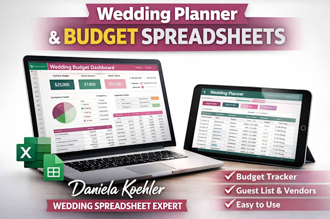 design wedding planner spreadsheet budget tracker google sheet