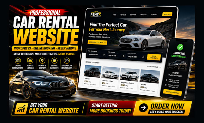 build a wordpress car rental booking website with online reservations