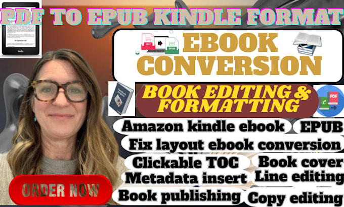 do ebook formatting and conversion from PDF, word, indesign into epub and kindle