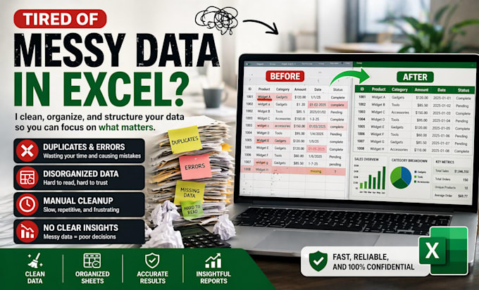 clean, organize, and structure your business data in excel