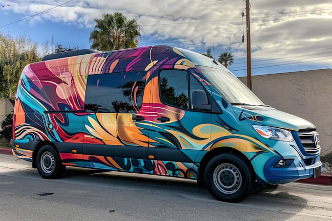 draw car wrap, van wrap design vehicle wrap