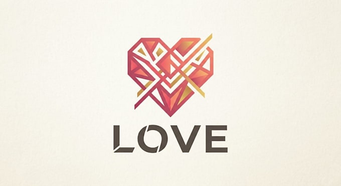 design a romantic and creative love logo for your brand