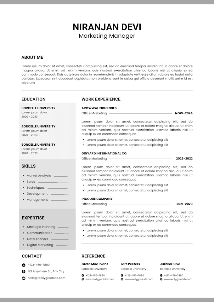 write a professional ats resume cover letter CV