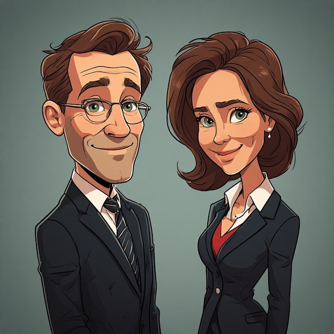 create a custom cartoon caricature portrait