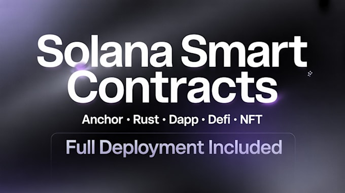 build your solana smart contract, dapp, nft and defi