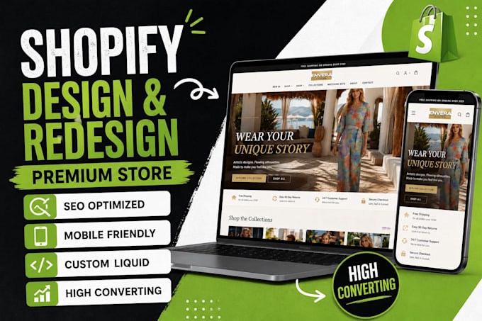 do shopify store redesign, shopify store design, shopify website redesign expert