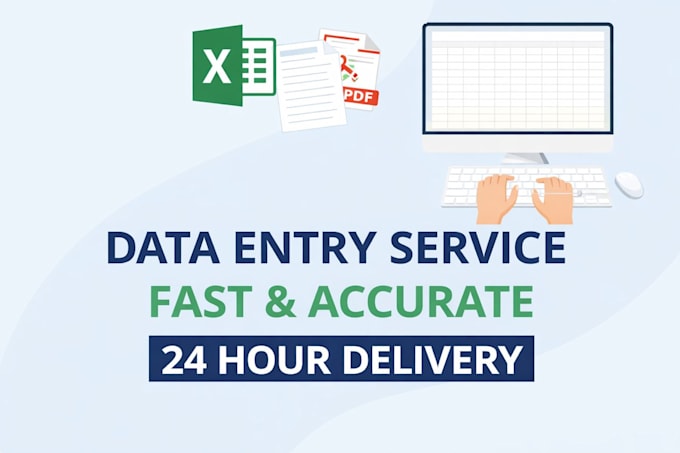 do fast and accurate data entry, copy paste, excel work