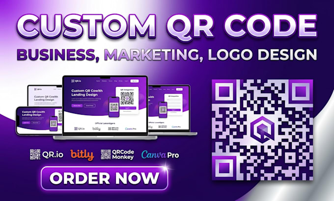 Create custom branded dymanic qr code with logo for your business and ...