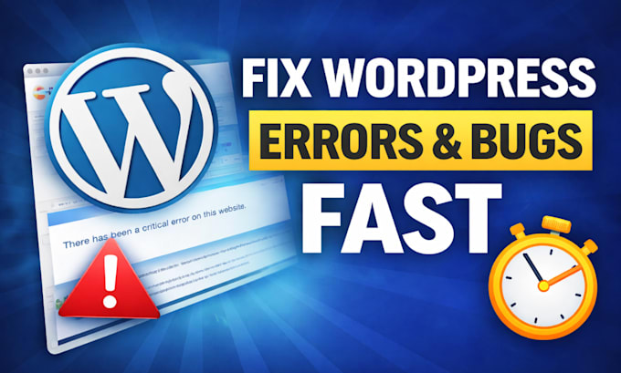 World Bug/error Fix your wordpress errors and bugs fast by Ashadsec | Fiverr