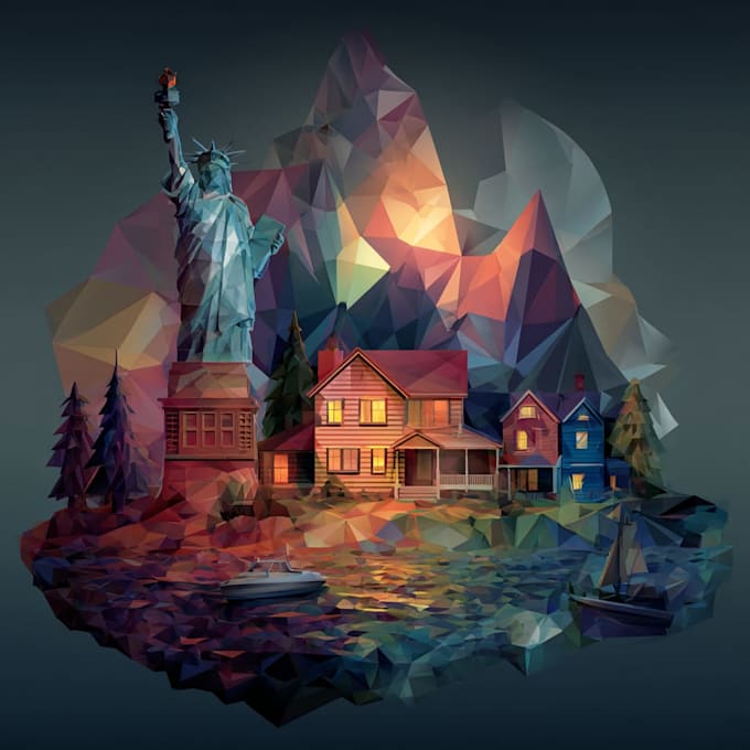 create stunning low poly art, characters, or environments