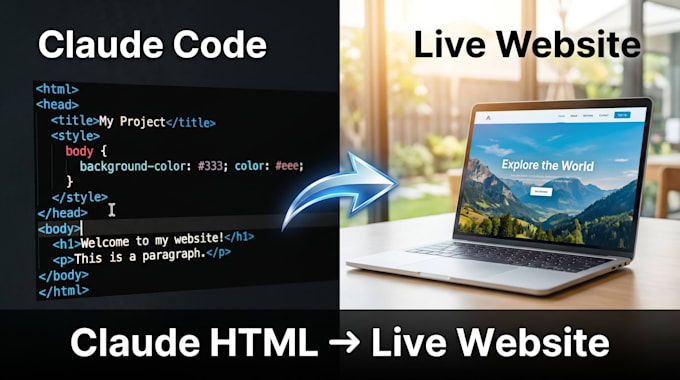 turn your claude HTML code into a live, functional website