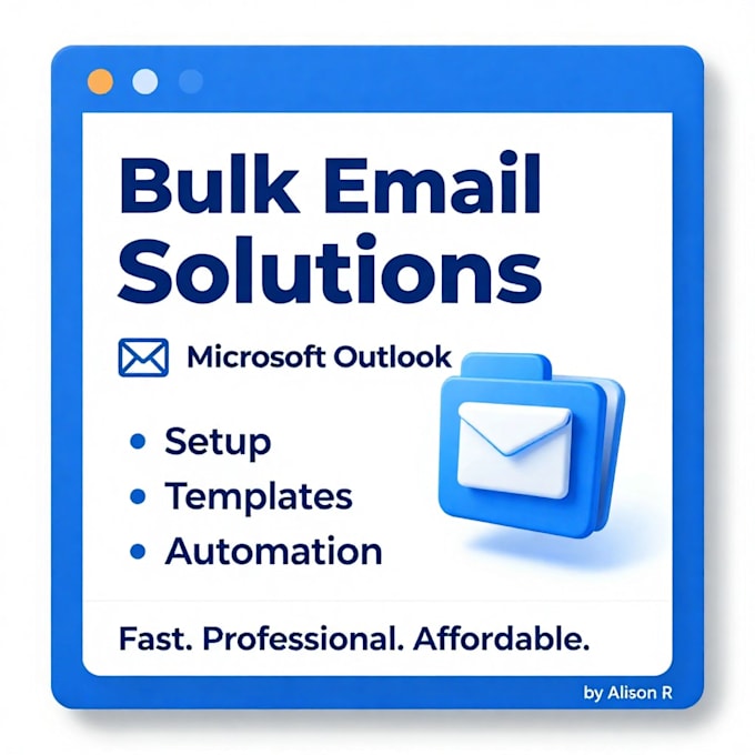 set up bulk emailing with attachments in outlook