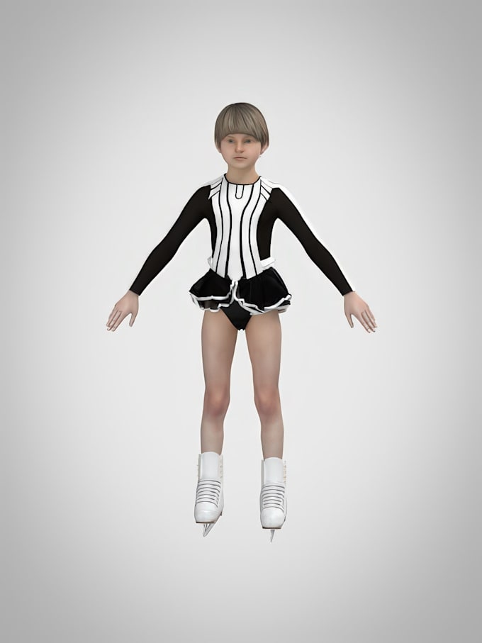 design professional 3d figure skating costume in clo3d