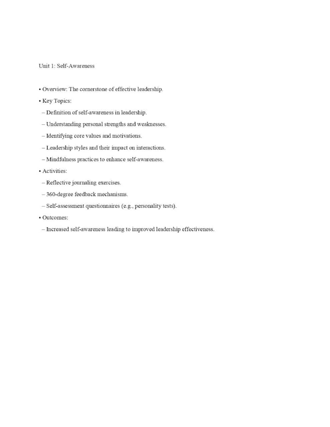 design a leadership curriculum for you