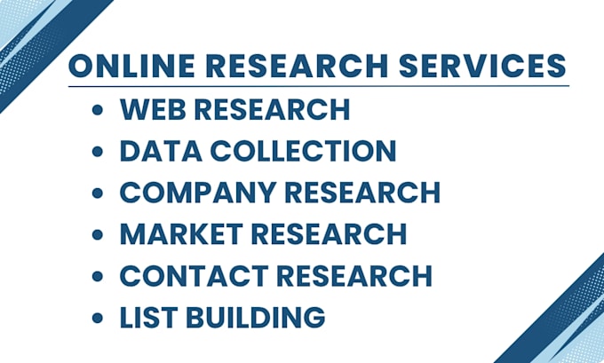 do online research and web research