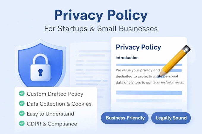draft privacy policies for start ups and small businesses