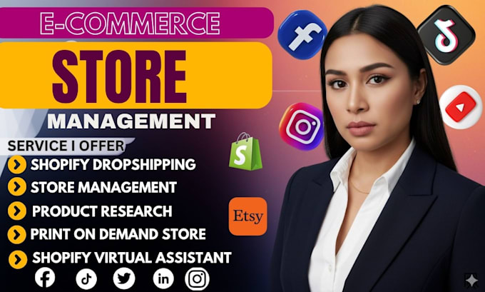 be your e commerce manager for etsy, ebay, amazon and shopify store