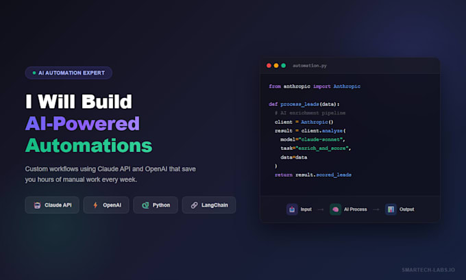 build an ai powered automation using claude API or openai