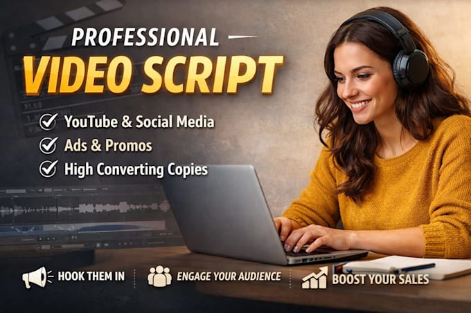 create engaging video scripts for ads or social media