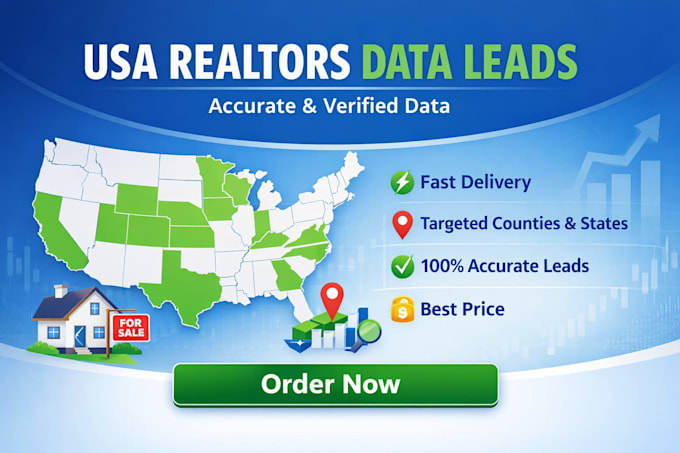 provide USA realtors data leads with accurate verified contacts