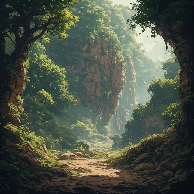 Create environment concept art and background illustration by ...
