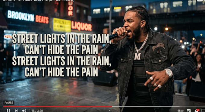 create lyric video with visuals