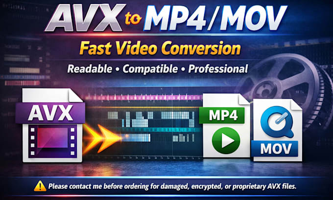 convert your avx files into mp4 or mov fast