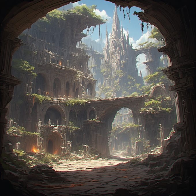 Create stunning fantasy and scifi environment concept art by ...