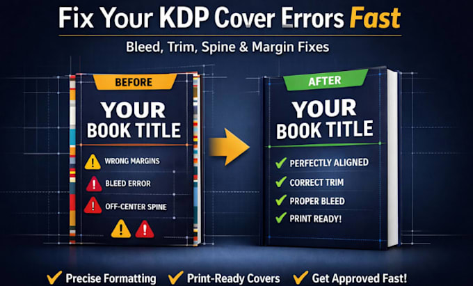 fix amazon KDP cover errors with pro print ready precision