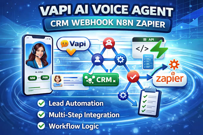 integrate vapi ai voice agent crm webhook n8n zapier