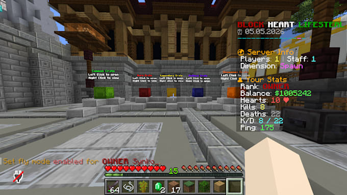 develop your minecraft server for you