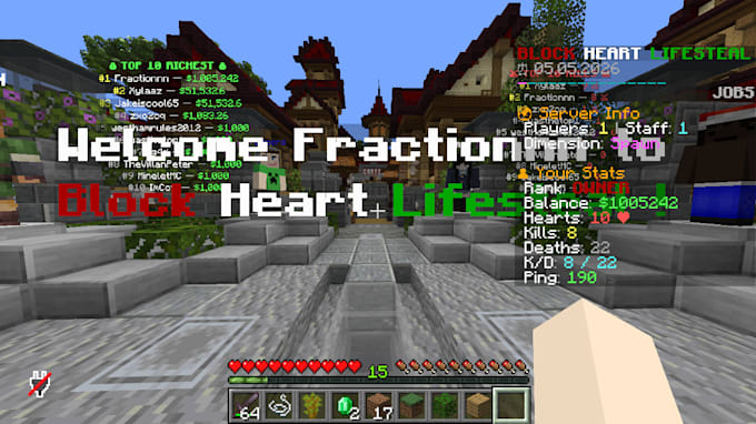develop your minecraft server for you