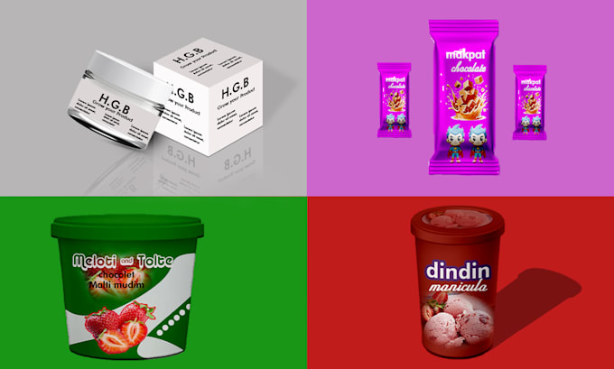 design modern packaging, box packaging, and dielines