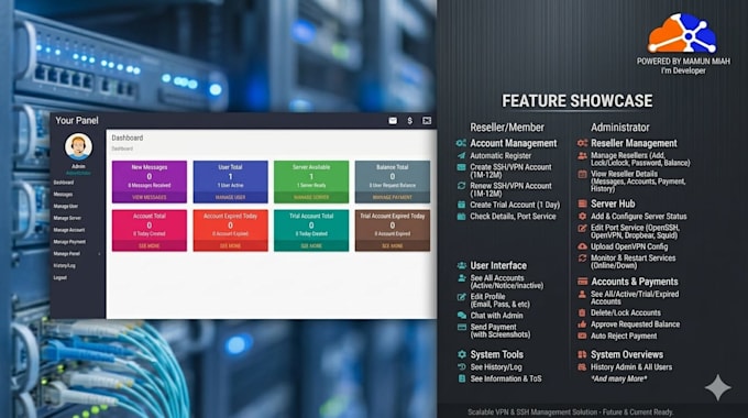 do ssh VPN admin panel