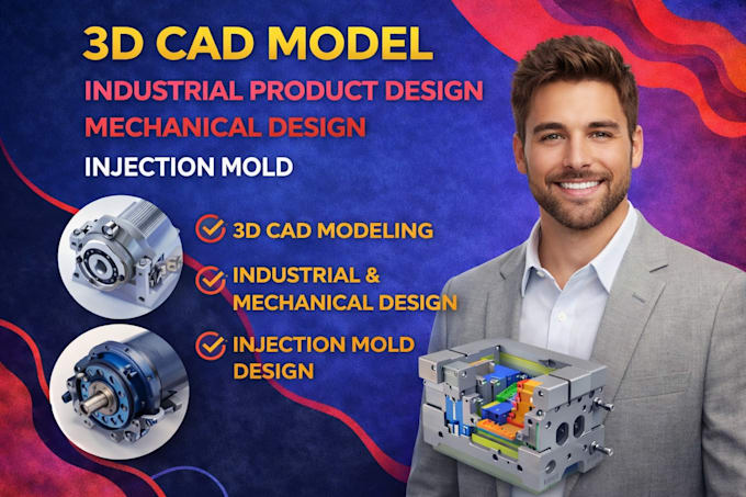 do injection mold, product design,  mold design, in solidworks for 3d printing