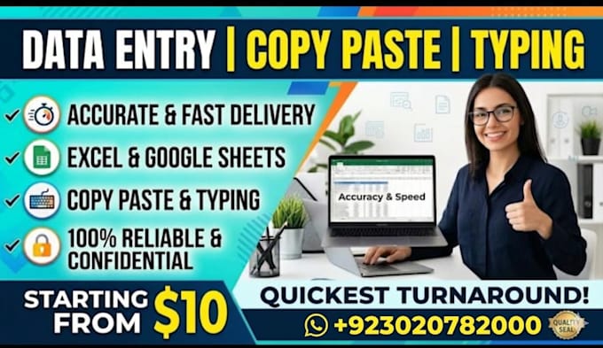 Do fast and accurate data entry copy paste excel copy paste within 24 ...