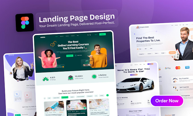 design your website landing page or home page