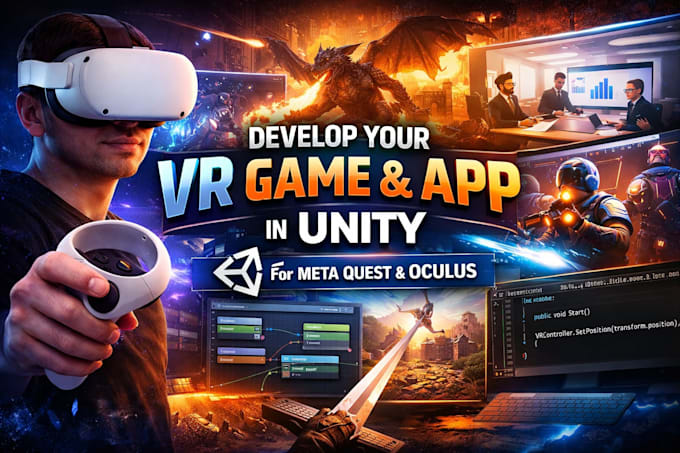 develop immersive VR game VR application in unity for meta quest oculus