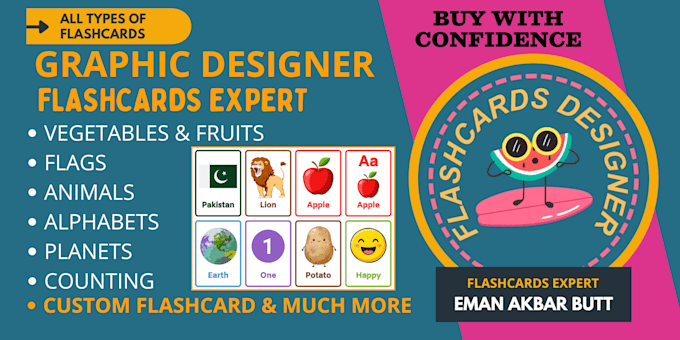 design any type of flashcards