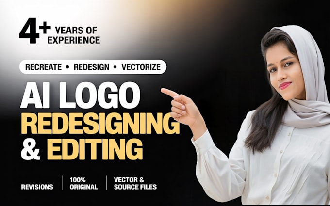 redesign or fix ai generated logo design