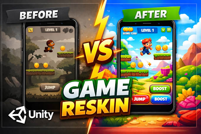 reskin your unity game for play store or app store