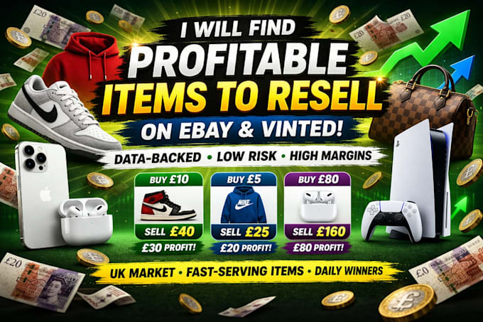 find profitable items to resell on ebay and vinted
