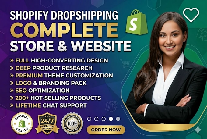 design a shopify dropshipping website