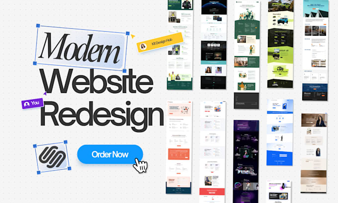 redesign your squarespace website into a modern website