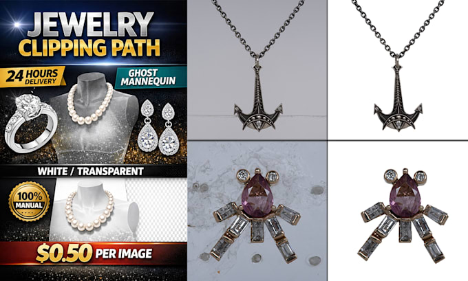 do jewelry clipping path and ghost mannequin within 24 hours