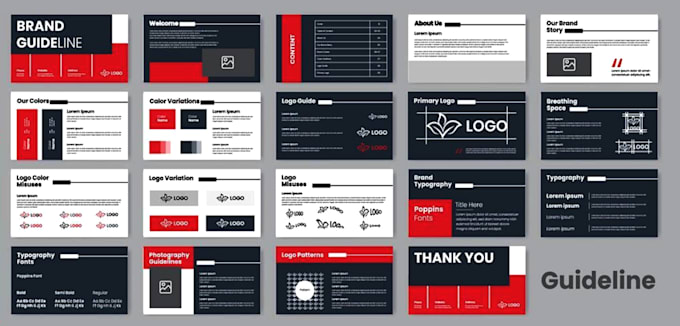 create a brand style guide and corporate business logo