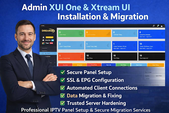 Instalar admin xui onsetupe servidor, xtream ui servidor, configuración ...