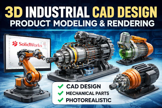 Doe 3d industriële cad-ontwerp, 3d productmodellering en rendering in ...
