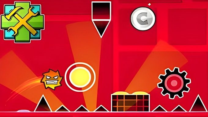 design a geometry dash layout, solo level for you