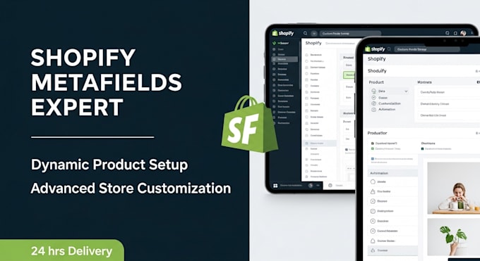 set up shopify metafields, custom fields and dynamic product pages